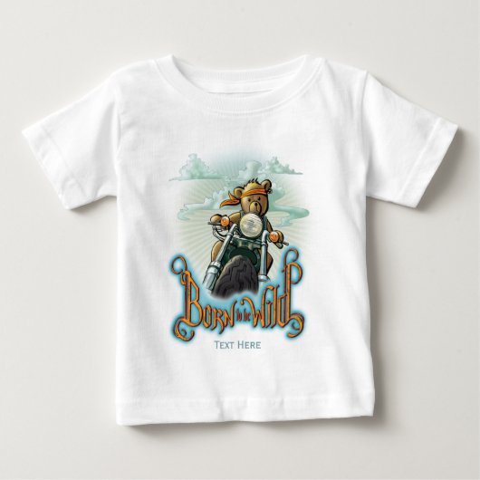 T-shirt Pour Bébé Né pour être sauvage (Devant)