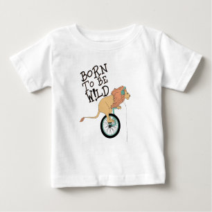 T-shirt Pour Bébé Né Pour Être Un Lion Sauvage