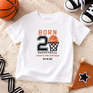 T-shirt Pour Bébé Né pour le Basketball 2e anniversaire du garçon