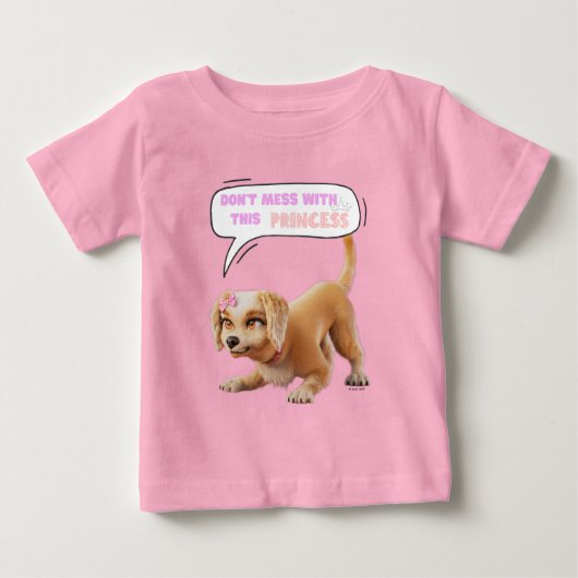 T-shirt Pour Bébé Ne vous moquez pas de cette princesse (Devant)