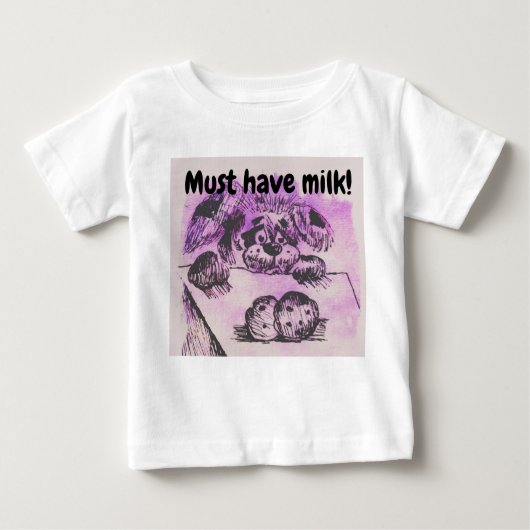 T-shirt Pour Bébé Need Milk (Devant)