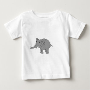 T-shirt Pour Bébé "Nellie" l'éléphant (noir et blanc)