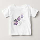 T-shirt Pour Bébé New Year's tree decorations (Devant)