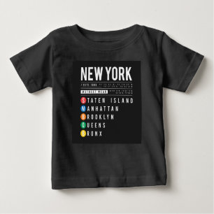 T-shirt Pour Bébé New York 5 Boroughs
