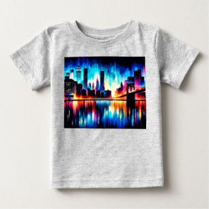 T-shirt Pour Bébé New York City Abstrait 1103