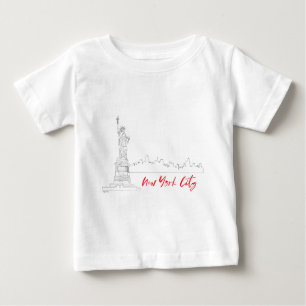 T-shirt Pour Bébé New-York, Cool artistique de la Statue de la Liber