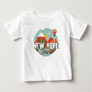 T-shirt Pour Bébé New York dans la conception