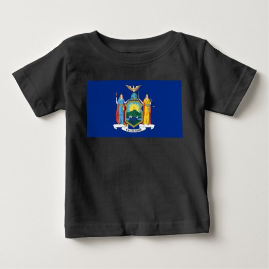 T-shirt Pour Bébé New York : The Empire State, Home Big Apple Flag (Devant)