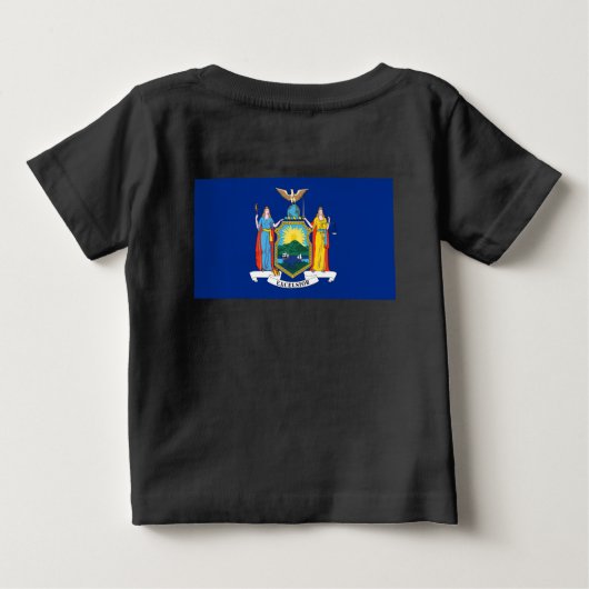 T-shirt Pour Bébé New York : The Empire State, Home Big Apple Flag (Dos)