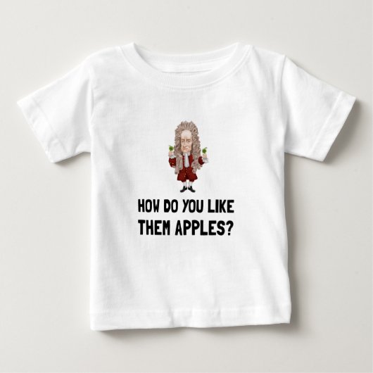 T-shirt Pour Bébé Newton les aiment des pommes (Devant)