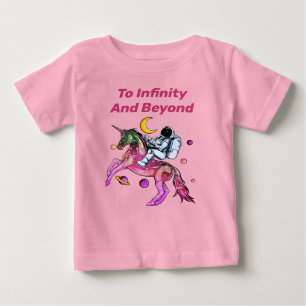 T-shirt Pour Bébé Nice Astronaut Ride Space Unicorn Horse