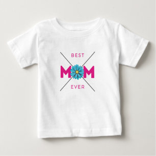 T-shirt Pour Bébé Nice Design Texte Meilleur Maman Jamais Avec Coeur