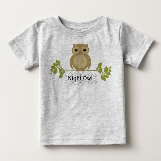 T-shirt Pour Bébé Night Owl Baby (Devant)