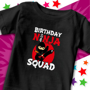 T-shirt Pour Bébé Ninja Anniversaire de fête Thème Anniversaire Ninj
