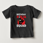 T-shirt Pour Bébé Ninja Anniversaire de fête Thème Anniversaire Ninj (Devant)