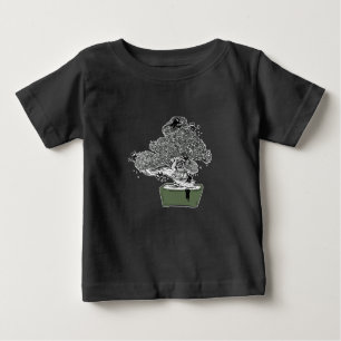 T-shirt Pour Bébé Ninja Kitty Cats Bonsai Tree Zen, bouddhiste japon