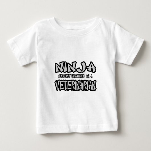 T-shirt Pour Bébé Ninja...Vétérinaire (Devant)