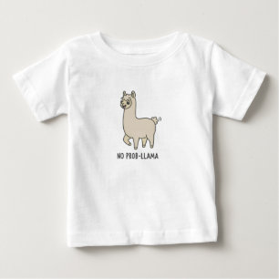 T-shirt Pour Bébé "No Prob-Llama" Joli Doodle - Vibes Décontractées 