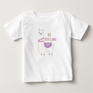 T-shirt Pour Bébé No Probllama