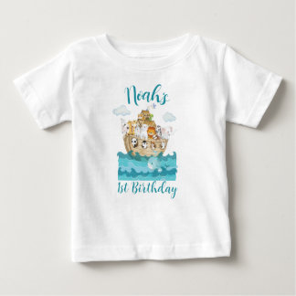 T-shirt Pour Bébé Noah's ark Anniversaire Nom chemise