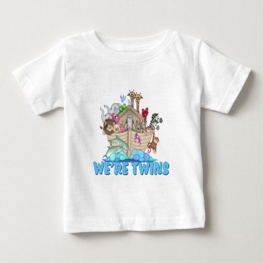 T-shirt Pour Bébé Noah's Ark Nous sommes des jumeaux (Devant)