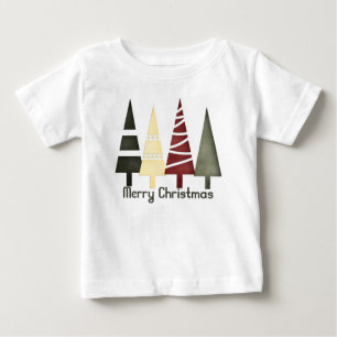 T-shirt Pour Bébé Noël 1 : Arbres Joyeux Noël Creeper