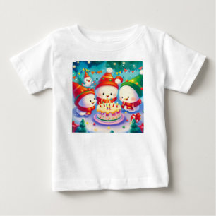 T-shirt Pour Bébé Noël Anniversaire 6