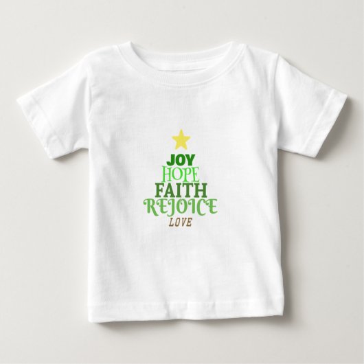 T-shirt Pour Bébé Noël Arbre de Noël (Devant)