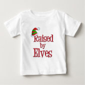 T-shirt Pour Bébé Noël CUTE élevé par la famille Elves (Devant)
