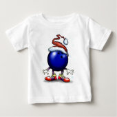 T-shirt Pour Bébé Noël de bowling (Devant)