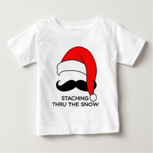 T-shirt Pour Bébé Noël de la Moustache - Entrer dans la neige