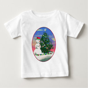 T-shirt Pour Bébé Noël de Snowman