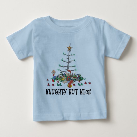 T-shirt Pour Bébé Noël drôle de bébé (Devant)