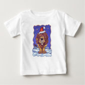 T-shirt Pour Bébé Noël du lion (Devant)