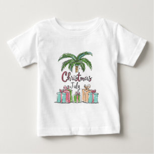 T-shirt Pour Bébé Noël en juillet Cadeaux et décorations de vacances