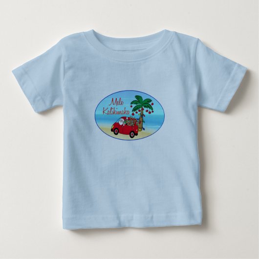 T-shirt Pour Bébé Noël hawaïen (Devant)