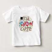 T-shirt Pour Bébé Noël mou de neige (Devant)