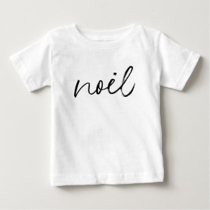 T-shirt Pour Bébé Noel Noël Handlettering Minimal Élégant