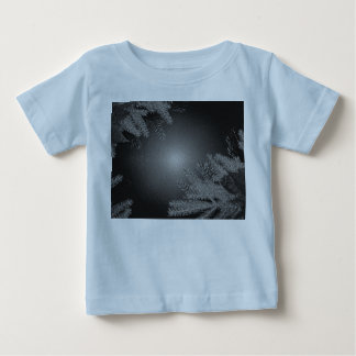 T-shirt Pour Bébé Noël Poinsettia Noir Et Gris VI