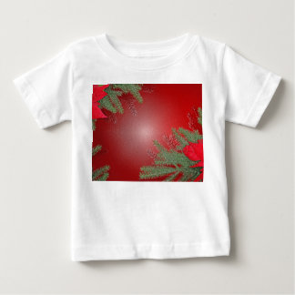 T-shirt Pour Bébé Noël Poinsettia Rouge VI