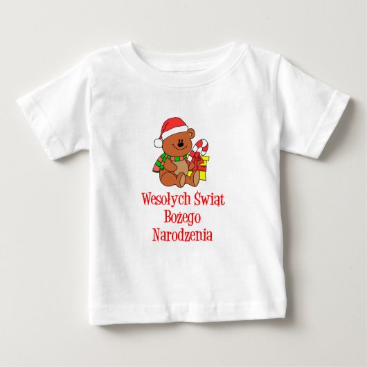 T-shirt Pour Bébé Noël polonais Wesolych Swiat (Devant)