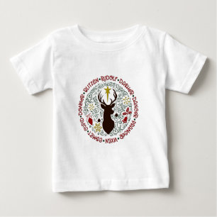 T-shirt Pour Bébé Noël Rudolf Reindeer