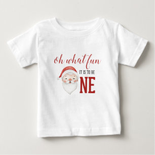 T-shirt Pour Bébé Noël Santa Premier Anniversaire