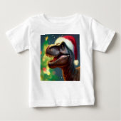 T-shirt Pour Bébé Noël T-Rex 2 (Devant)