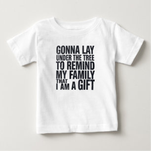 T-shirt Pour Bébé Noël va être sous l'arbre de Noël en famille 