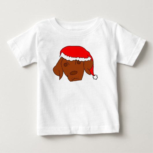T-shirt Pour Bébé Noël Vizsla (Devant)