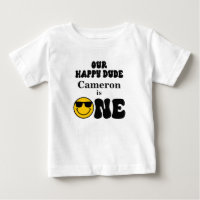 Noir Blanc Jaune Notre Joyeux Mec 1er Anniversaire