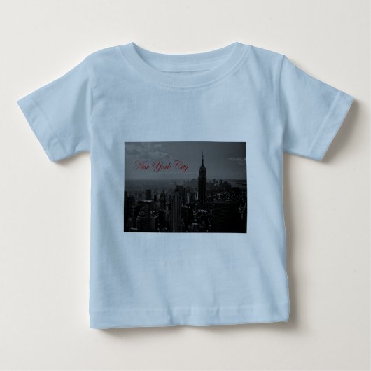 T-shirt Pour Bébé Noir blanc New York (Devant)
