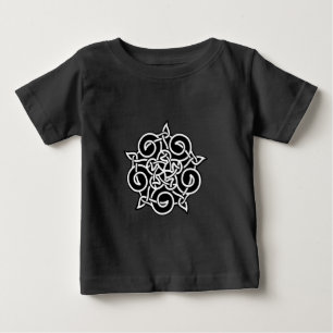T-shirt Pour Bébé Noir Et Blanc Celtique
