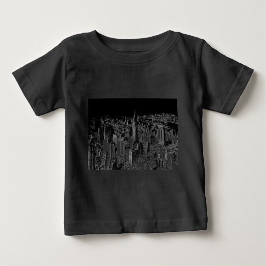 T-shirt Pour Bébé Noir et blanc New York (Devant)